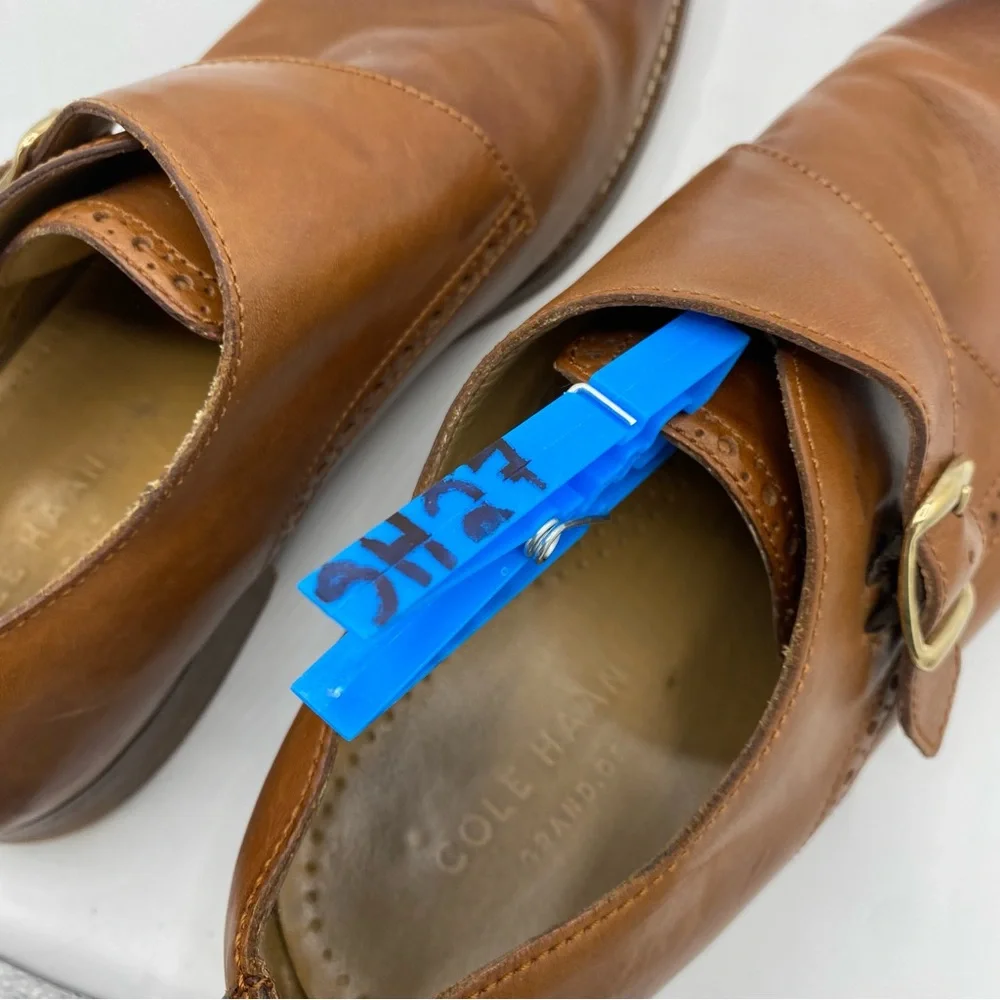 Cole Haan Men's Williams II‎ Monk Strap Brown leather size 9 wide